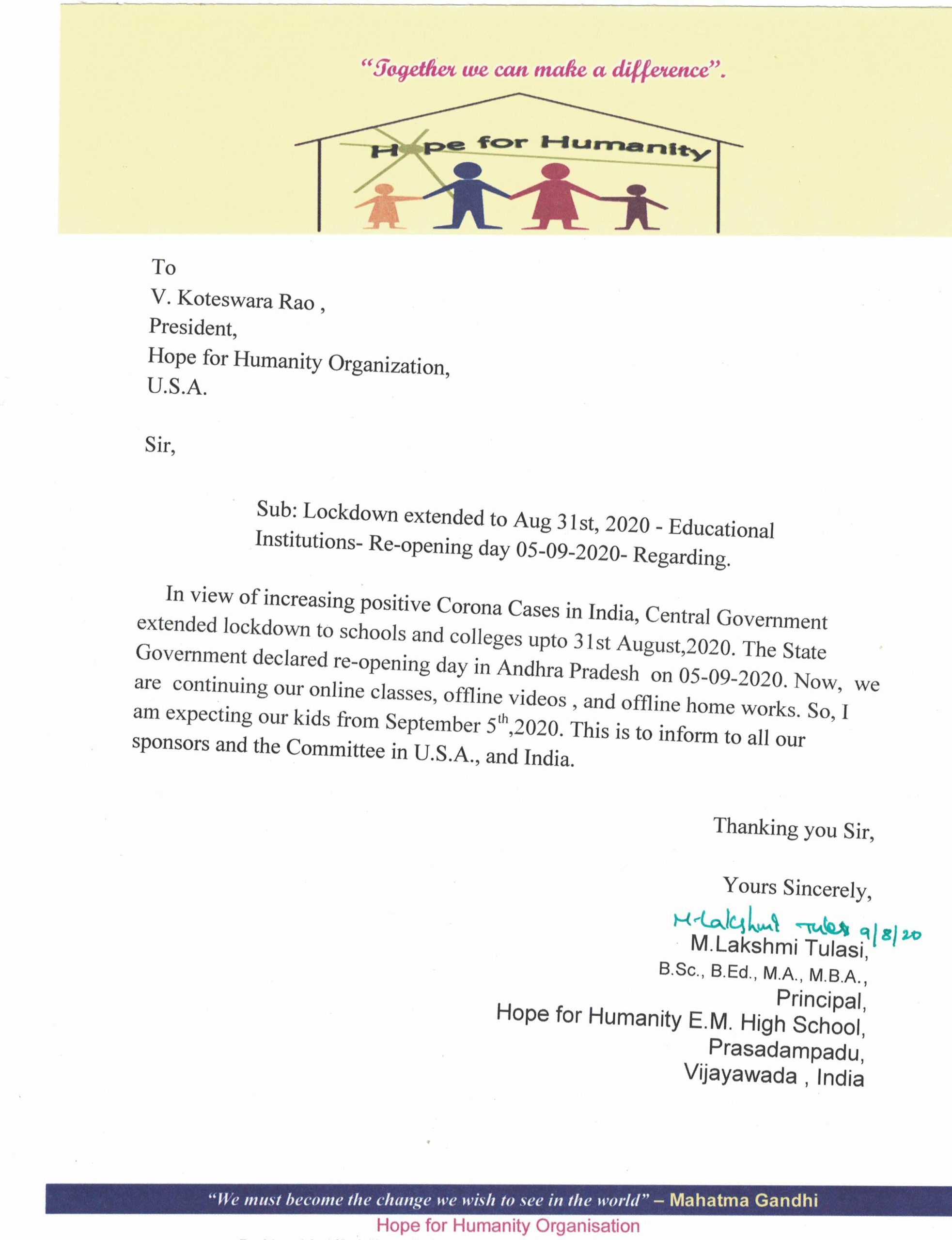 Latest School Status